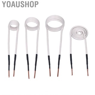 Yoaushop High Frequency Heater Coil  Bendable Induction Kit Avoid Oxidation Insulated 20 30 40mm Flat Round Cake Shape 4Pcs for HVAC