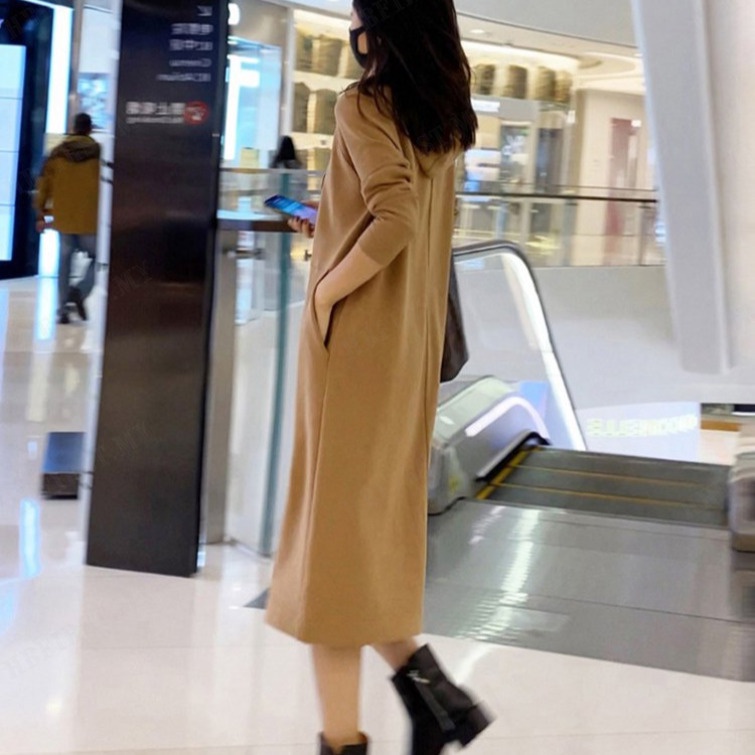ใหม่ชุดเดรสมีฮู้ดที่อบอุ่นและมีสไตล์สําหรับฤดูใบไม้ร่วงและฤดูหนาว ราคา ถูกที่สุด ดีลบีเคเค แกลเลอรีภาพที่ 7