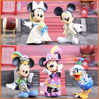 Yt3 โมเดลตุ๊กตาฟิกเกอร์ Disney Mickey Minnie Donald Duck ของเล่น ของแต่งบ้าน สําหรับเด็ก 5 ชิ้น TY3