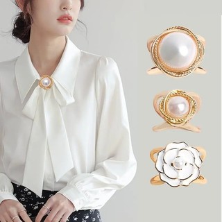 Nút Thắt Nơ Cố Định Khăn Quàng Cổ Bằng Lụa Cao Cấp Đa Năng Thời Trang Hàn Quốc Mới