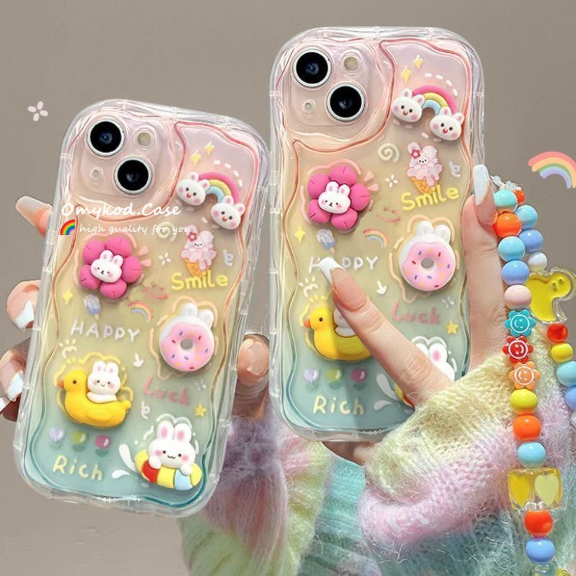 Ready Stock OPPO A18 A38 A17 A16 A15 A58 A57 A98 A78 A5S A3S A53 A32 A33 A5 A9 A54 A55 A76 A95 A93 A94 A55 A1 Pro A97 A96 Reno7 6 5 5F 4F Flower Rabbit Phone Case Soft Protection Back Cover