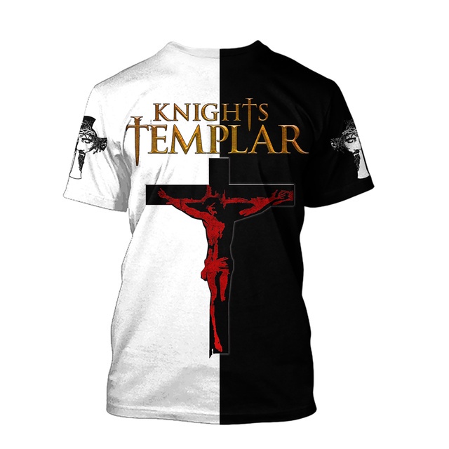 เสื้อยืดลําลอง แขนสั้น คอกลม พิมพ์ลายพระเยซู 3D แฟชั่นฤดูร้อน สําหรับผู้ชาย 2023
