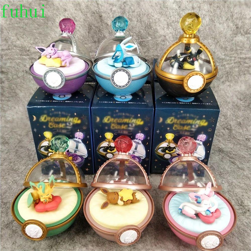 Fuhui ฟิกเกอร์ โปเกม่อน ญี่ปุ่น อะนิเมะ เอลฟ์ โมเดล ของเล่น กล่องสุ่ม ครอบครัว Eevee