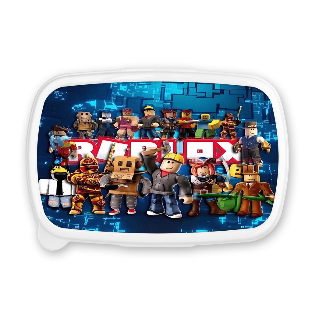 Roblox กล่องอาหารกลางวัน 2 ช่อง เกมอะนิเมะร้อน กล่องเบนโตะ พลาสติก กล่องอาหาร ปรับแต่ง