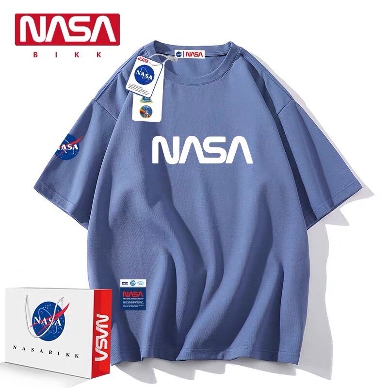 เสื้อยืดแขนสั้นคอกลม【s-5xl】ผ้าฝ้าย 100%NASA เสื้อยืดแขนสั้นนาซ่าฤดูร้อน สินค้าลิขสิทธิ์แท้Cotton 100%  [S-5XL]