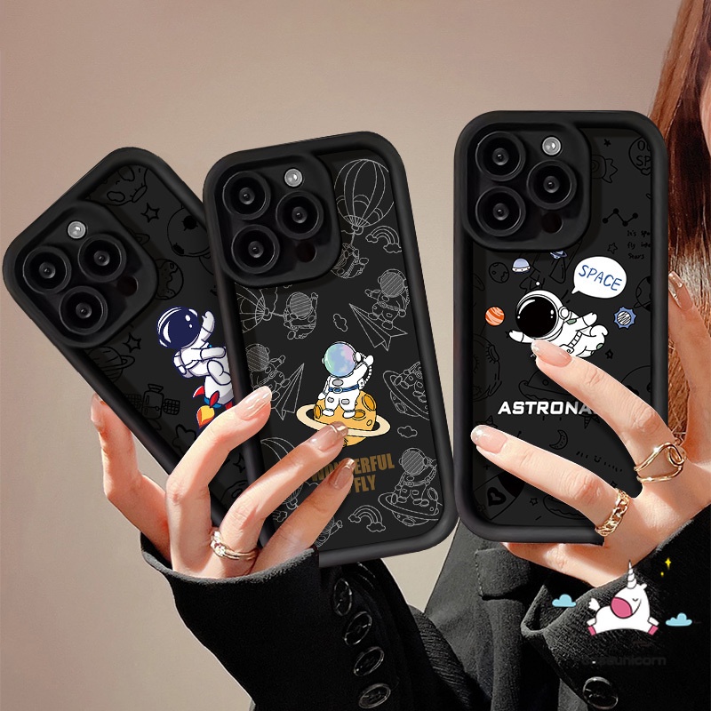 เคสโทรศัพท์มือถือ ลายการ์ตูนนักบินอวกาศ NASA สําหรับ Samsung A13 A15 A05S A34 A10s A05 A14 A23 A53 A04s A02s A24 A03 A32 A12 A11 A20 A02s A24 A50 A51 A50s A30s A52s A31 A52 A20s A30