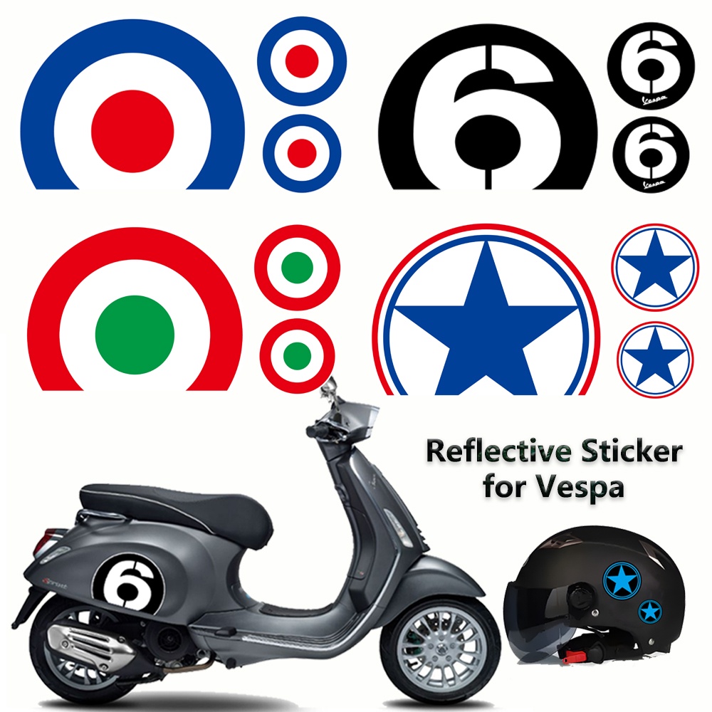 สติกเกอร์สะท้อนแสง สําหรับติดตกแต่งรถจักรยานยนต์ VESPA PIAGGIO GTS GTV LX LXV SPRINT 50 125 150 200 250 300ie