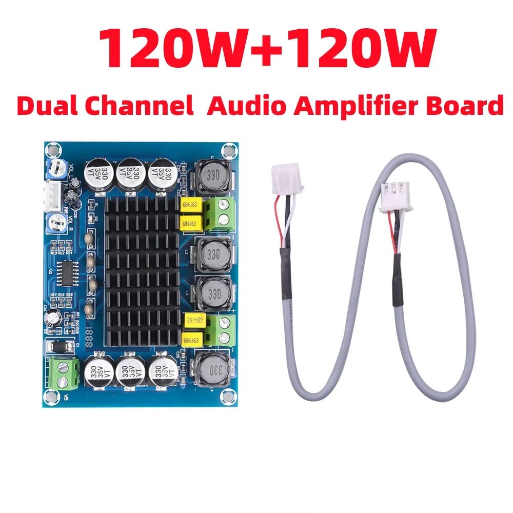 บอร์ดขยายเสียงสเตอริโอดิจิทัล 120W Dual DC12-26V CS8673 DIY 240W 2 ชิ้น ราคา ถูกที่สุด ดีลบีเคเค