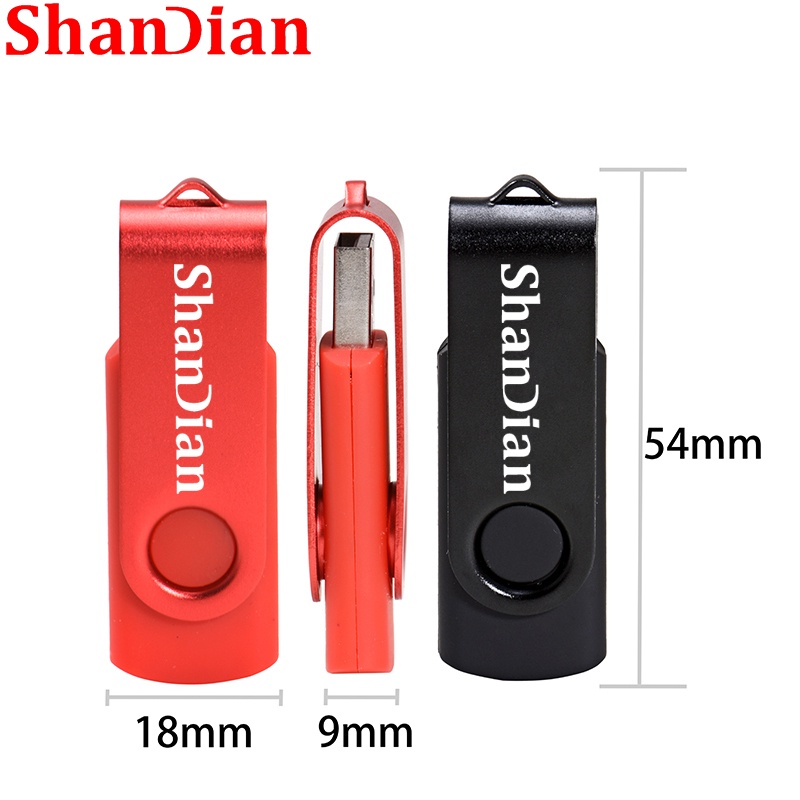 Shandian แฟลชไดรฟ์ USB 2.0 กันน้ํา 64GB 32GB 16GB 8GB 4GB สําหรับเด็ก