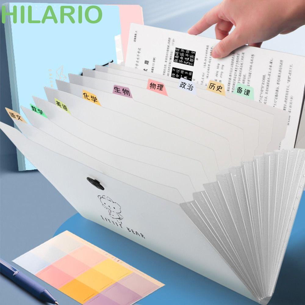 Hilario แฟ้มโฟลเดอร์ แบบโปร่งแสง ขนาด A4 ลายหมีน้อยน่ารัก ความจุสูง หลายชั้น สําหรับใส่เอกสาร ขนาด A4