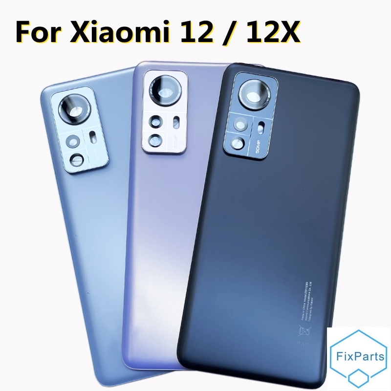 ฝาครอบแบตเตอรี่ พร้อมเลนส์กระจกกล้องด้านหลัง สําหรับ Xiaomi 12 12X Mi12 5G