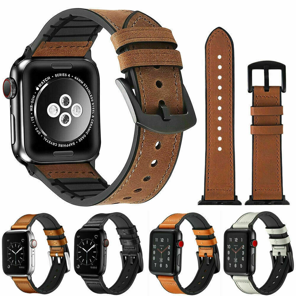 สายนาฬิกาข้อมือ หนังวัวแท้ TPU สําหรับ Apple Watch Ultra 49 มม. 45 มม. 44 มม. 40 มม. 41 มม. 42 มม. Series 9 8 7 6 5 4 3