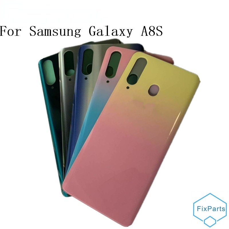 ฝาครอบแบตเตอรี่ กระจก ด้านหลัง แบบเปลี่ยน สําหรับ Samsung Galaxy A8S