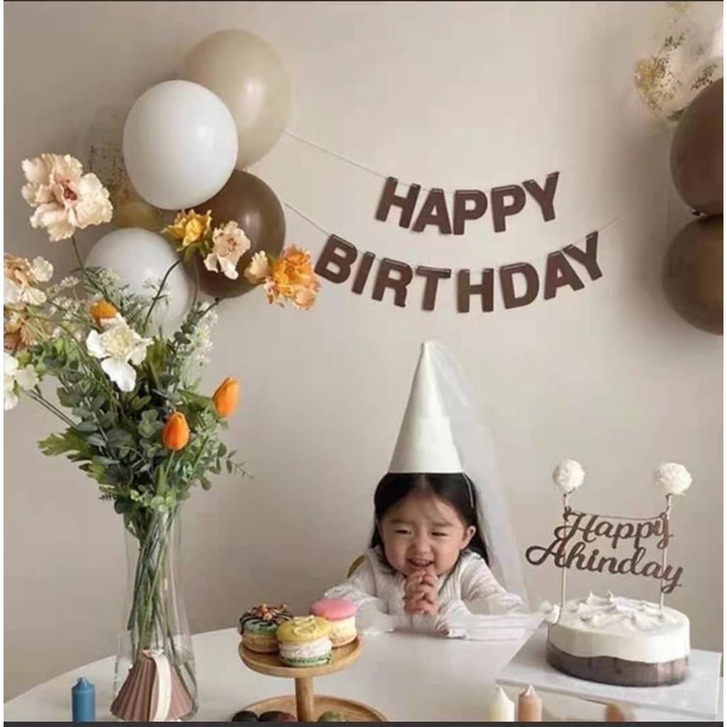 สติกเกอร์แบนเนอร์ ผ้าสักหลาด ลาย Happy Birthday ตัวเลข สําหรับตกแต่งปาร์ตี้วันเกิดเด็ก ห้องนั่งเล่น ราคา ถูกที่สุด ดีลบีเคเค แกลเลอรีภาพที่ 7