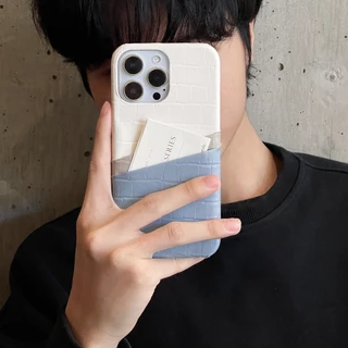 17promax สาวแฟชั่นการ์ดสีชมพูบล็อกเปลือกแข็งหนังจระเข้สําหรับ iphone 16 14 13 12 11 Pro Max 15pro 14pro 13pro 12pro 11 โทรศัพท์มือถือกรณี