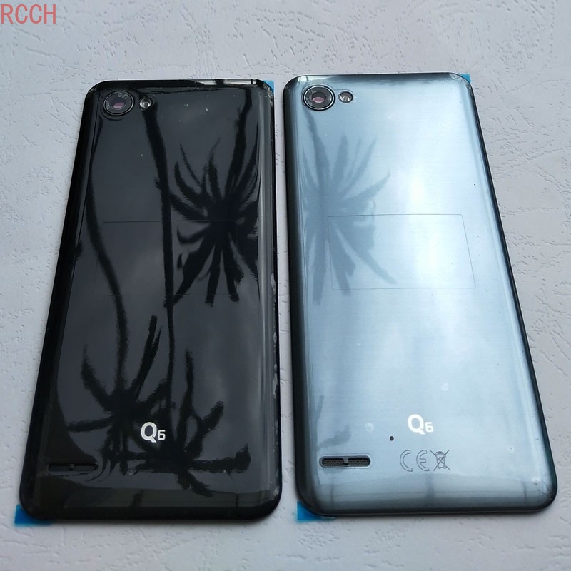 ฝาครอบแบตเตอรี่พลาสติก พร้อมเลนส์กล้อง แบบเปลี่ยน สําหรับ LG Q6 Q6