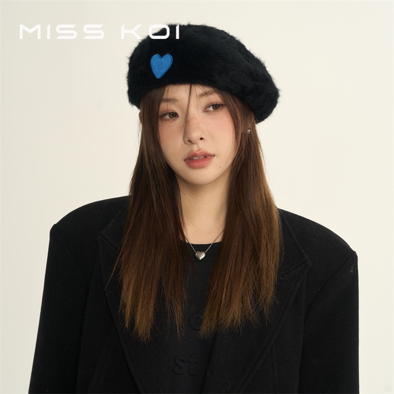 Misskoi [ คลังสินค ้ าพร ้ อม ] Beret ผู ้ หญิงสไตล ์ ใหม ่ หมวกผู ้ หญิงไปข ้ างหน ้ าหมวกสไตล ์ ฤดูหนาว Face-appearing Little Winter Painter หมวกฤดูใบไม ้ ผลิฤดูใบไม ้ ร ่ วงสไตล ์ Newsboy หมวก