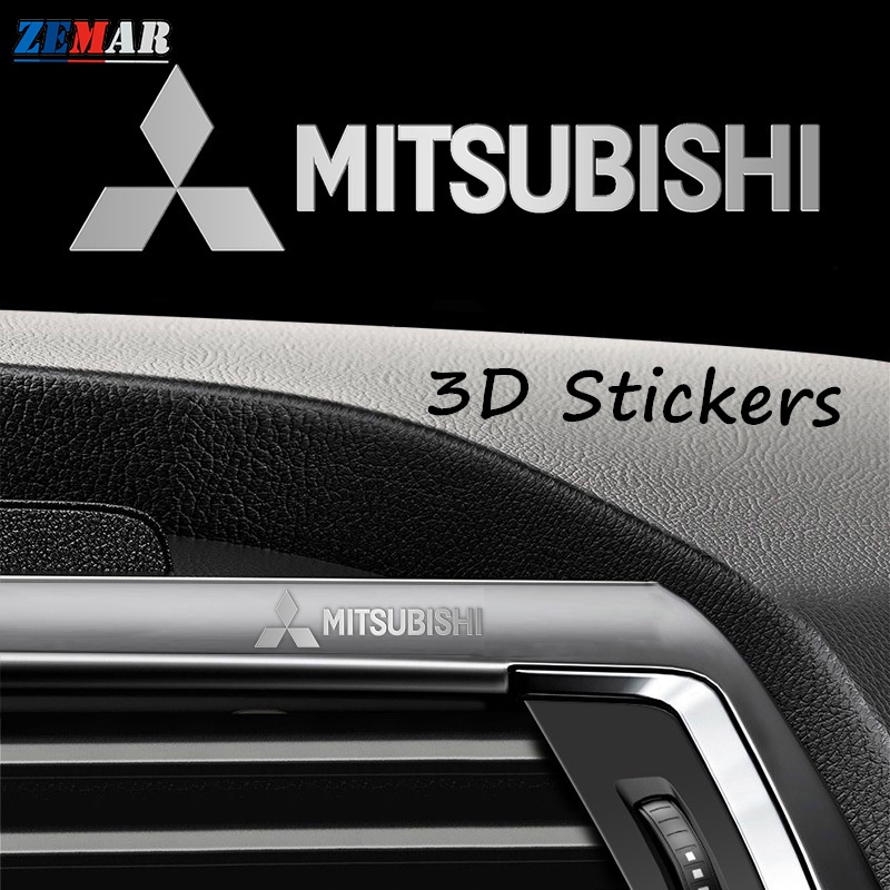 สติกเกอร์โลหะ ลายโลโก้ Mitsubishi 3D สําหรับติดตกแต่งภายในรถยนต์ Xpander Cross Triton Grandis Attrage Mirage Outlander Pajero Sport ASX