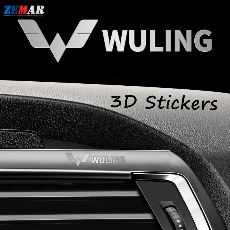 สติกเกอร์โลโก้โลหะ 3D สําหรับติดตกแต่งภายในรถยนต์ Wuling Almaz Cortez Alvez Confero s Formo Victory Mini Air EV