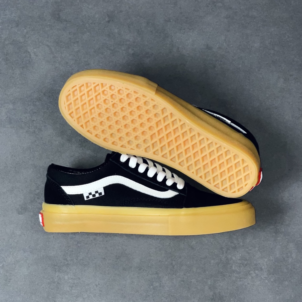(stock) Vans Old Skool Raw Rubber Sole Pro Classic Cloth Shoes Low-Cut Casual ผ้าใบ รองเท้า free sh