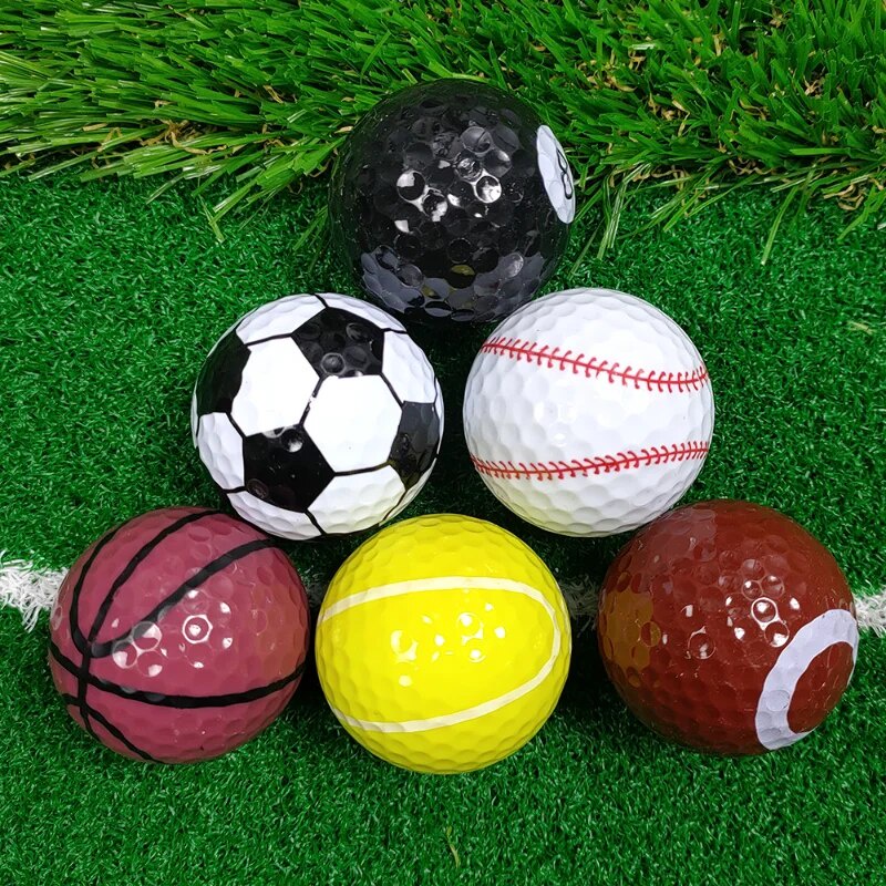New Novelty Colorful Sports Golf Balls Golf Game Strong Resilience Force Sports Practice Funny Balls
