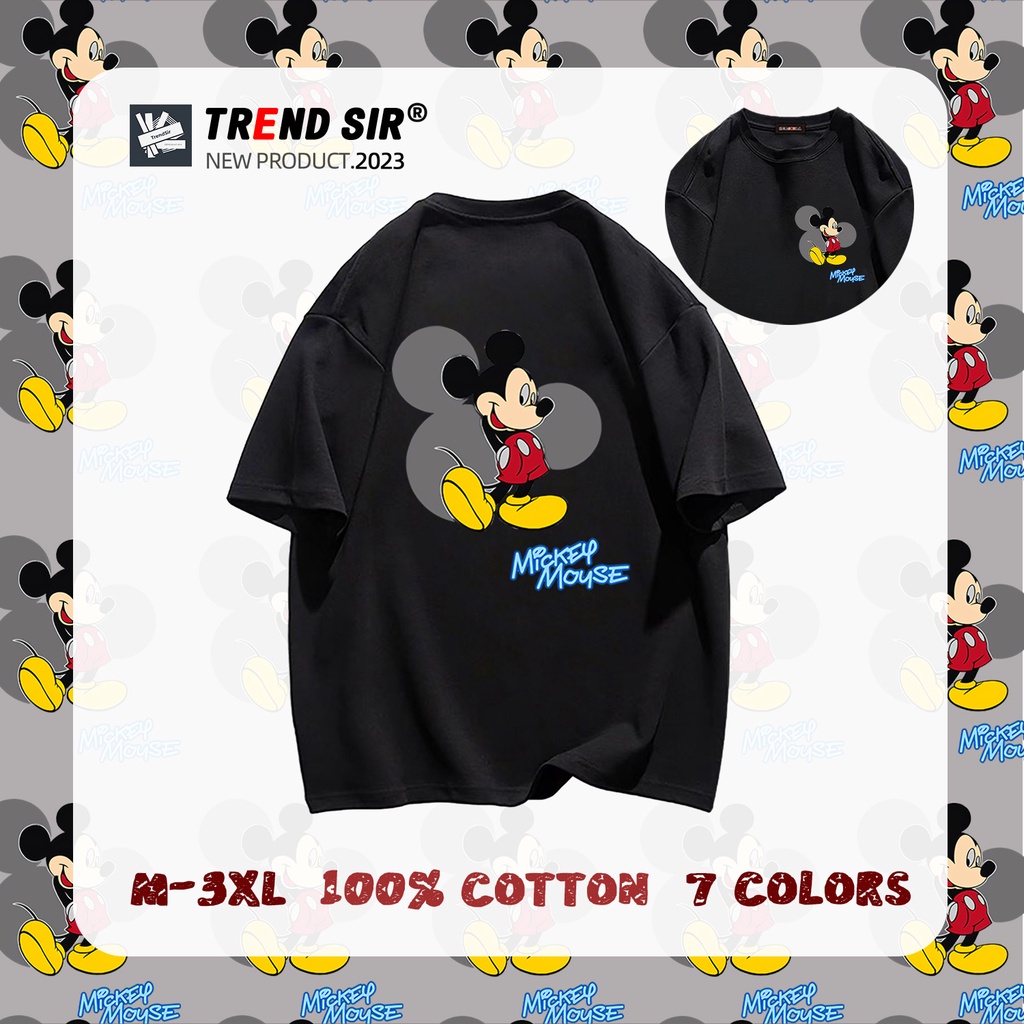 TrendSir พร้อมส่ง เสื้อยืดแฟชั่น ลาย Disney 7สี M-3XL