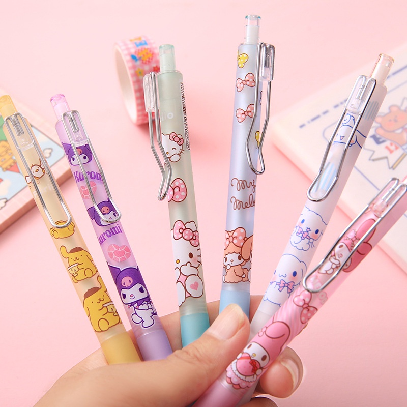ปากกากด ลายการ์ตูน Sanrio Cinnamoroll Kuromi น่ารัก เครื่องเขียน สําหรับนักเรียน จํานวน 1 ชิ้น