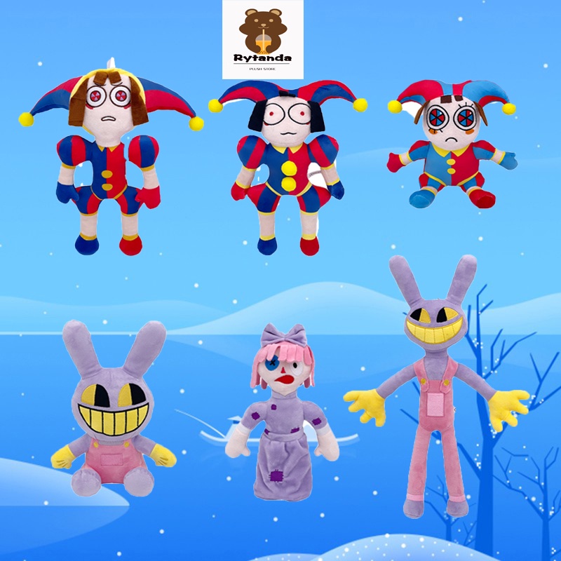 The Amazing Digital Circus Plush toy ตุ๊กตาการ์ตูนกระต่ายดิจิทัลน่ารัก แบบนิ่ม เหมาะกับของขวัญ สําหรับตกแต่งบ้าน เก็บสะสม