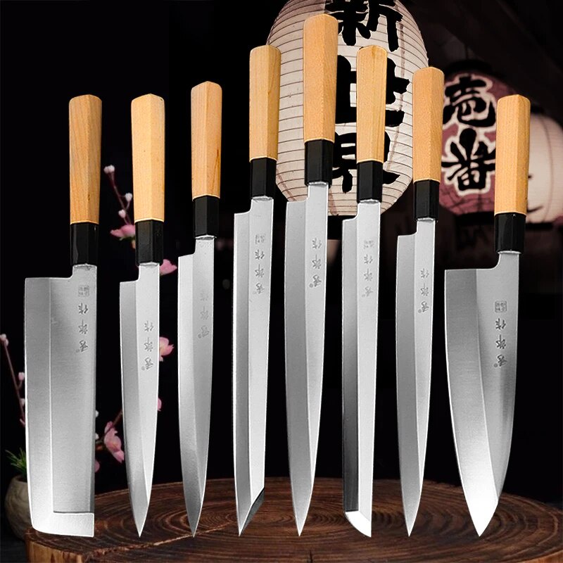 Japanese Salmon Sashimi Knife Stainless Steel Sushi Knife Chef Knife Sharp and Durable Fish Knife Sl