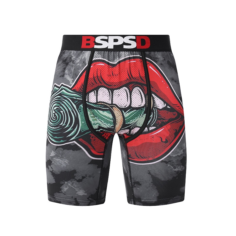Bspsd กางเกงชั้นใน กางเกงบ็อกเซอร์ พิมพ์ลาย ระบายอากาศ แฟชั่นสําหรับผู้ชาย