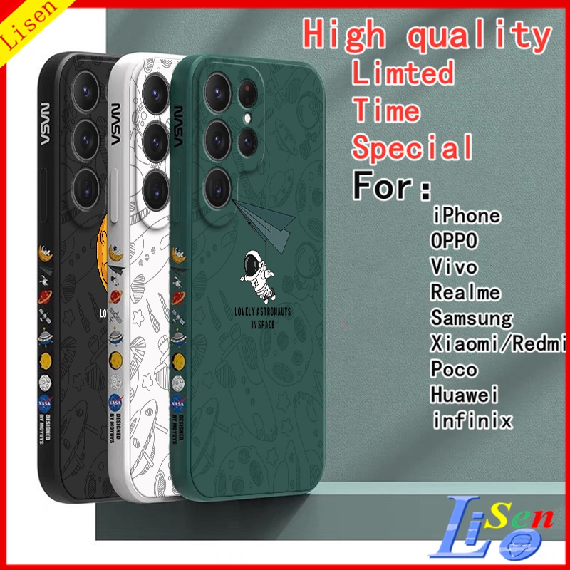 เคส S24 Ultra S21 S23 S22 Ultra S24 S21 FE S21 Plus S10 Plus S9 เคสโทรศัพท์มือถือ ลายนักบินอวกาศ nasa TKRB สําหรับ