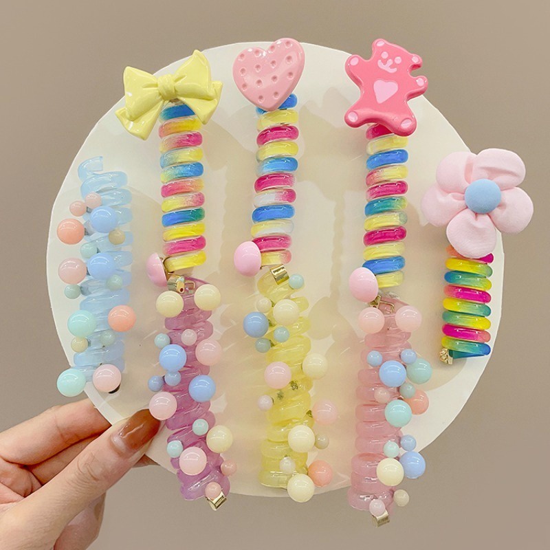 ยางรัดผมแฟชั่นเกาหลี ดาว พลอยเทียม ยางรัดผม สําหรับเด็ก และเด็กผู้หญิง หางม้า เชือกถัก ยางรัดผม โทรศัพท์ - รูปที่ 7