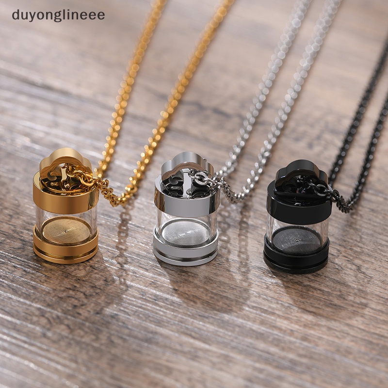 (duyonglineee) ใหม่ สร้อยคอ จี้หลอดแก้วใส กลวง เติมได้ เครื่องประดับ สําหรับผู้หญิง ผู้ชาย