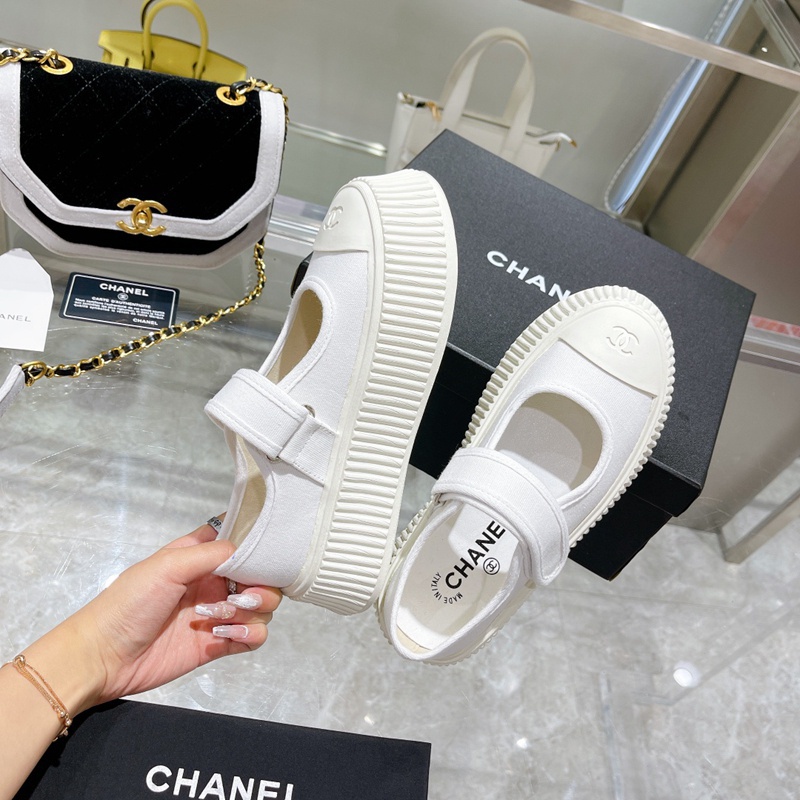 Chanel ใหม่ รองเท้าลําลองแฟชั่น เสริมส้น ใส่สบาย สไตล์คลาสสิก