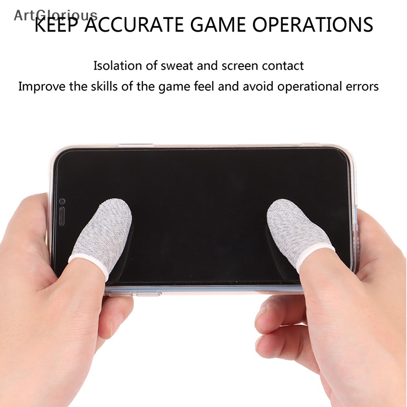 ถุงมือเล่นเกมมือถือ กันเหงื่อนิ้วหัวแม่มือ 10 ชิ้น