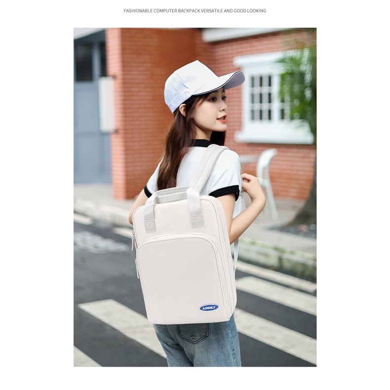 กระเป๋าเป้สะพายหลัง ใส่แล็ปท็อป คอมพิวเตอร์ กันน้ํา กันกระแทก แฟชั่นสําหรับผู้หญิง 13 14 15 15.6 นิ้ว