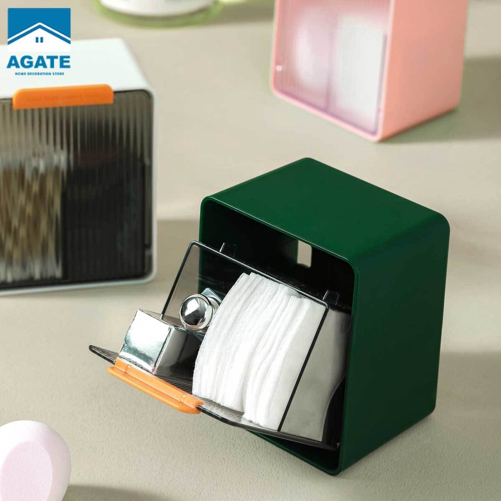 [พร้อมส่ง] กล่องเก็บสำลี กล่องใส่สำลี ที่ใส่สำลี กล่องใส่สำลีแบบแผ่น ป้องกันฝุ่น กล่องเก็บสำลีเช็ดหน้า#B-080