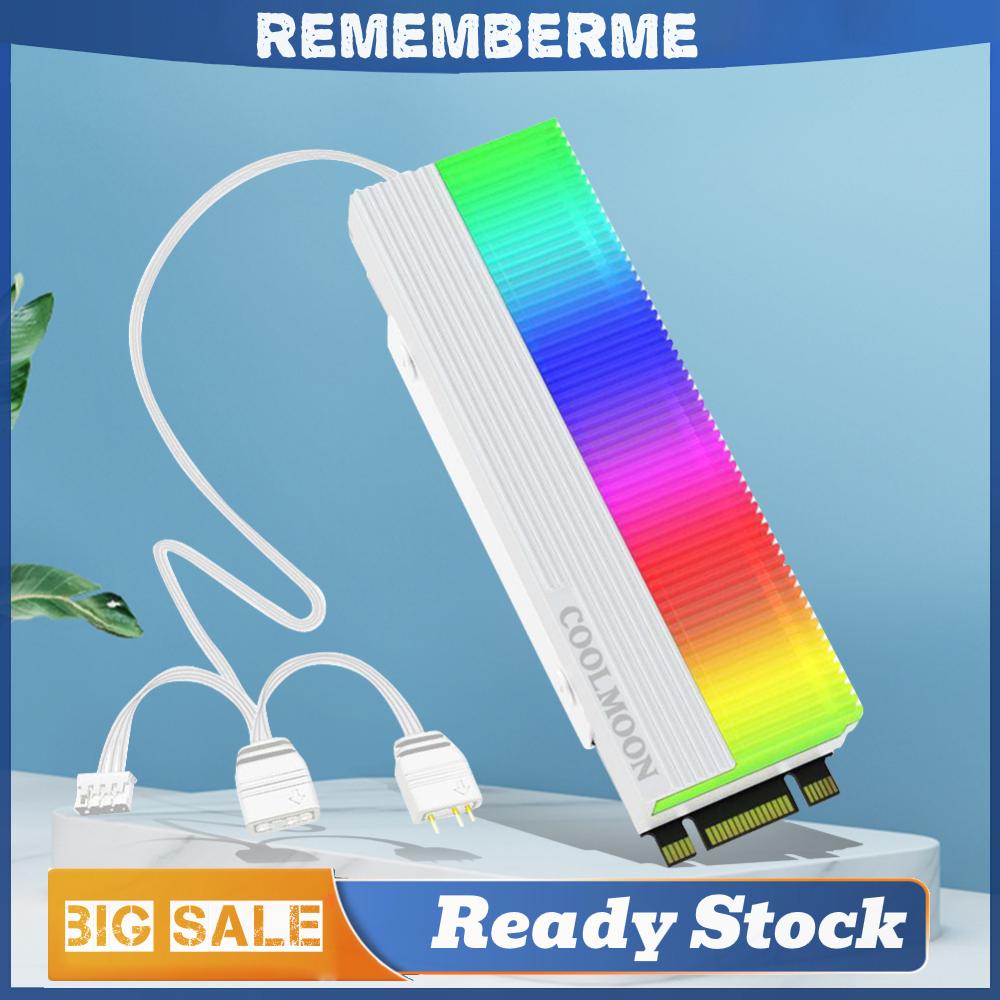 【REM】ฮีทซิงค์ระบายความร้อน M.2 2280 SSD 5V 3PIN ARGB M.2 อลูมิเนียม พร้อมแผ่นความร้อน