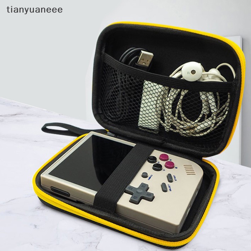 Tianyuaneee กระเป๋าสีดํา สไตล์เรโทร สําหรับเครื่องเล่นเกม RG35XX RG353V