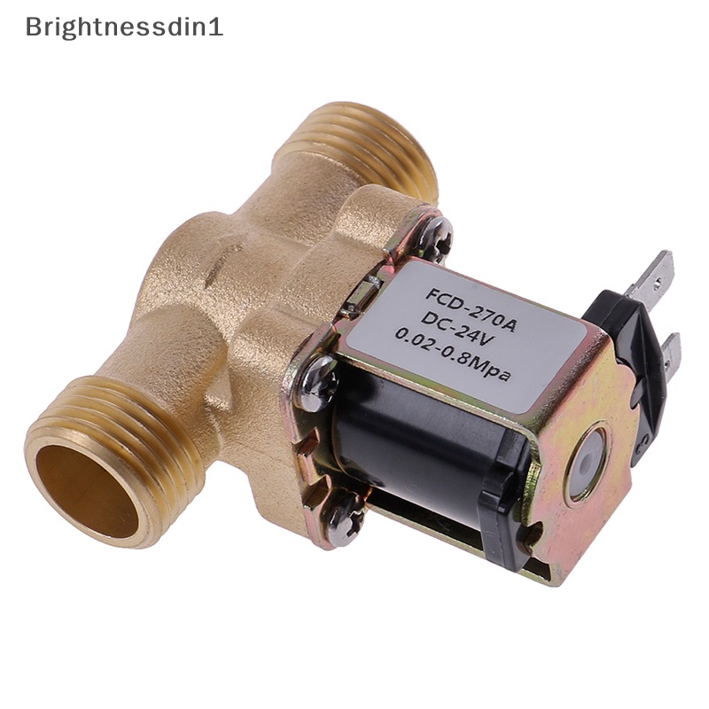 [Brightnessdin1] G1/2 ทองเหลืองไฟฟ้าโซลินอยด์วาล์ว 12v 24v AC220v สําหรับเครื่องทําน้ําอุ่นพลังงานแสงอาทิตย์ Boutique