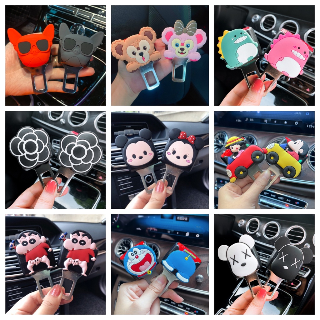 2PCS/ชุดความปลอดภัยของรถนิรภัยเข็มขัดนิรภัยเข็มขัดเข็มขัดการแจ้งเตือน Silencer
