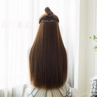 ในไทย-พร้อมส่ง✨กิ๊บติดผมปลอม ผมตรง ยาว สังเคราะห์ ธรรมชาติ 60cm สําหรับผู้หญิง ราคาถูกที่สุด-Move