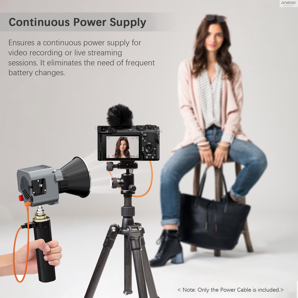กล้อง DSLR ZGCINE DSLR เป็น ยาว 60 dc. d-tap 180°สายไฟแบบถัก *หมุนได้ 5.5 โวลต์ และแบตเตอรี่ พร้อมเมาท์ 2.5 เพื่อ.