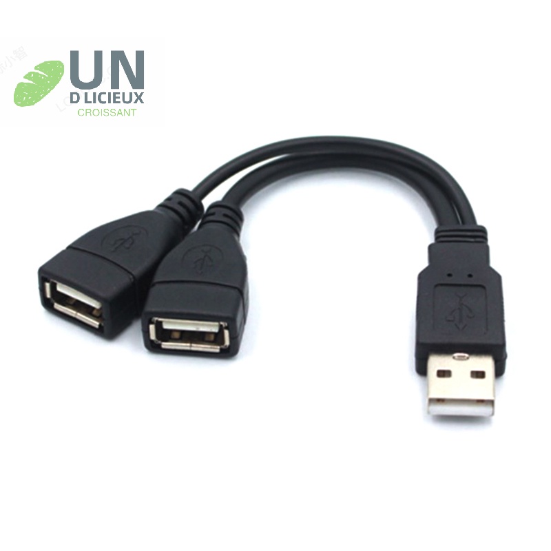 Good สายเคเบิลแยก USB 2.0 ตัว Y 1 ตัวผู้ เป็น 2 ตัวเมีย สําหรับ PC รถ ส่งข้อมูล สายชาร์จอย่างดี
