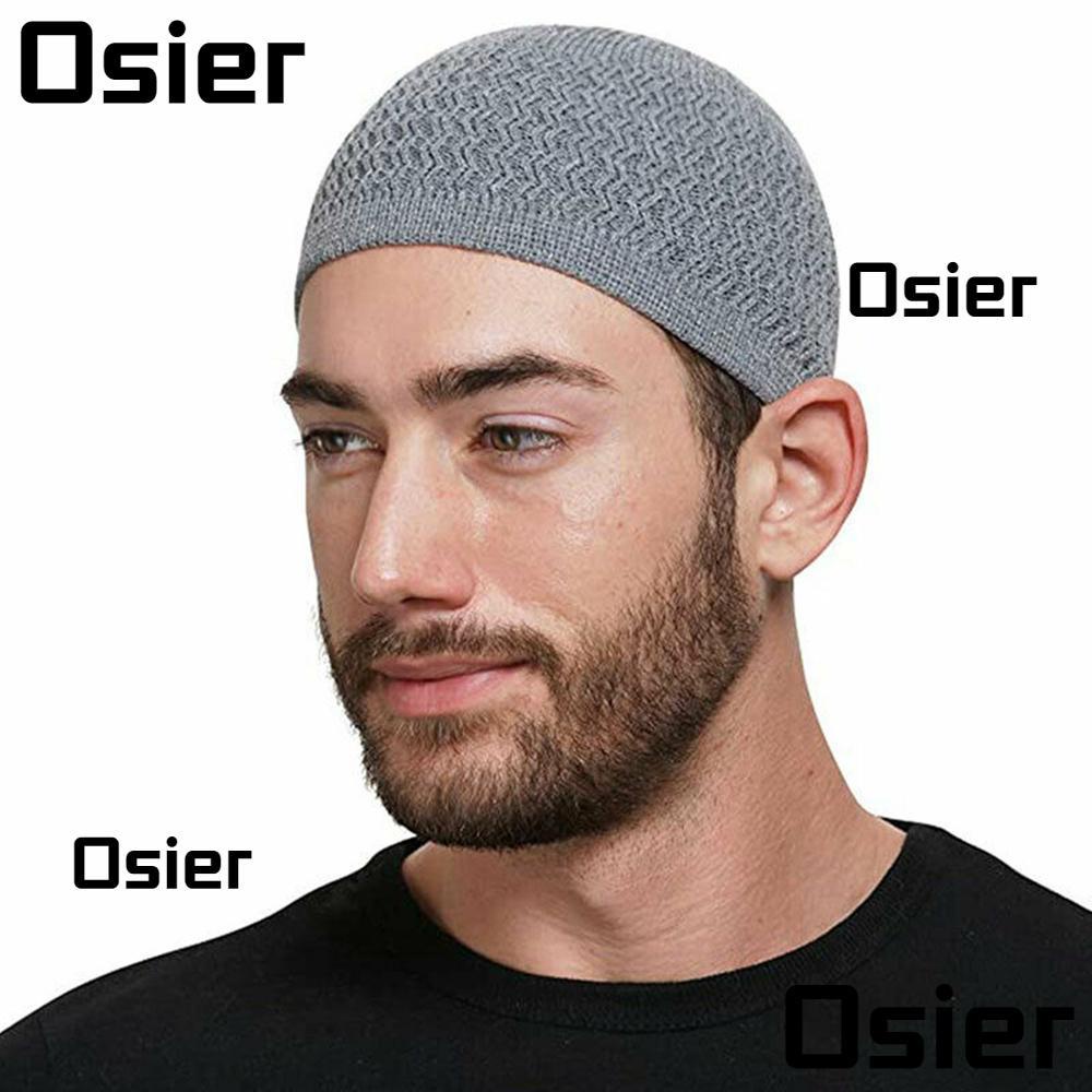 Osier ใหม่ หมวกบีนนี่ ผ้าถัก ลายหัวกะโหลกมุสลิม หลากสี สําหรับผู้ชาย และผู้หญิง