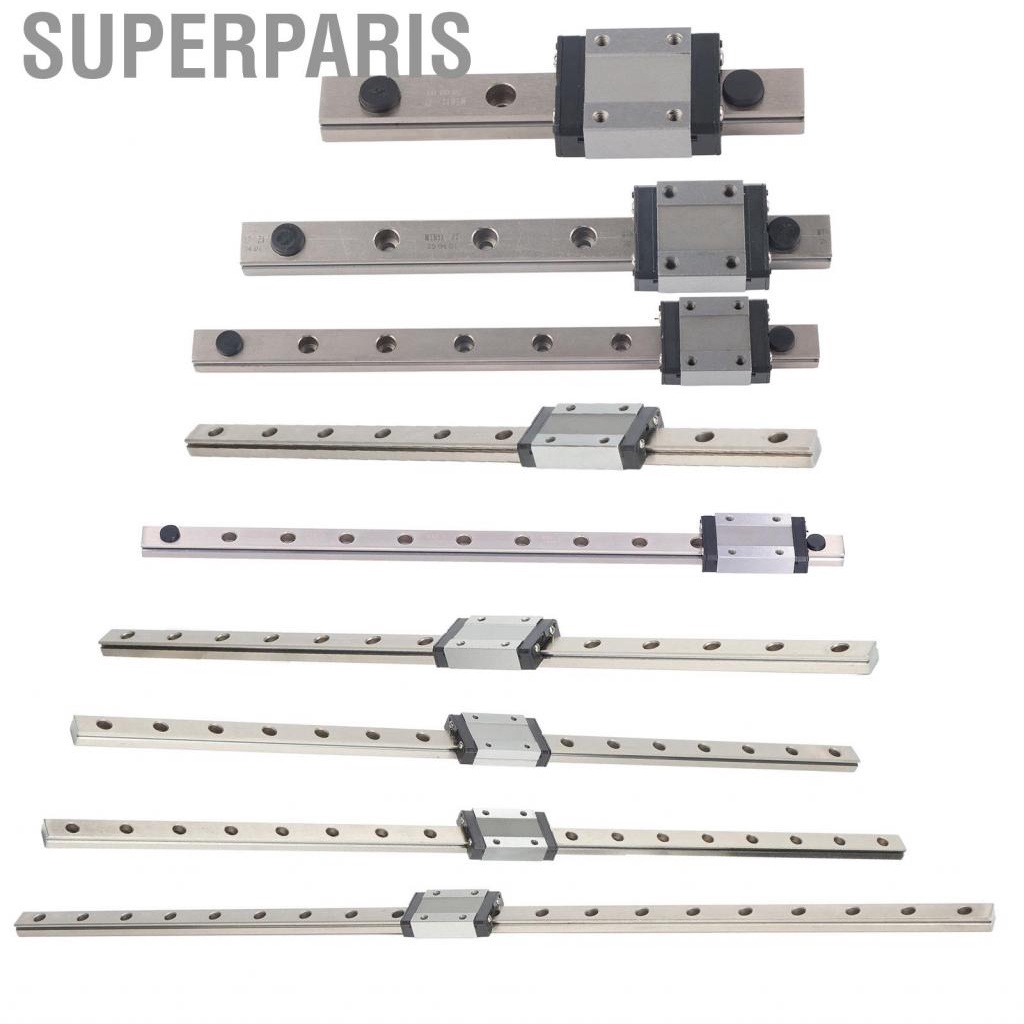Superparis Miniature Linear Rail Slide ​Guide 12mm Width Guide M3 Slider Thread