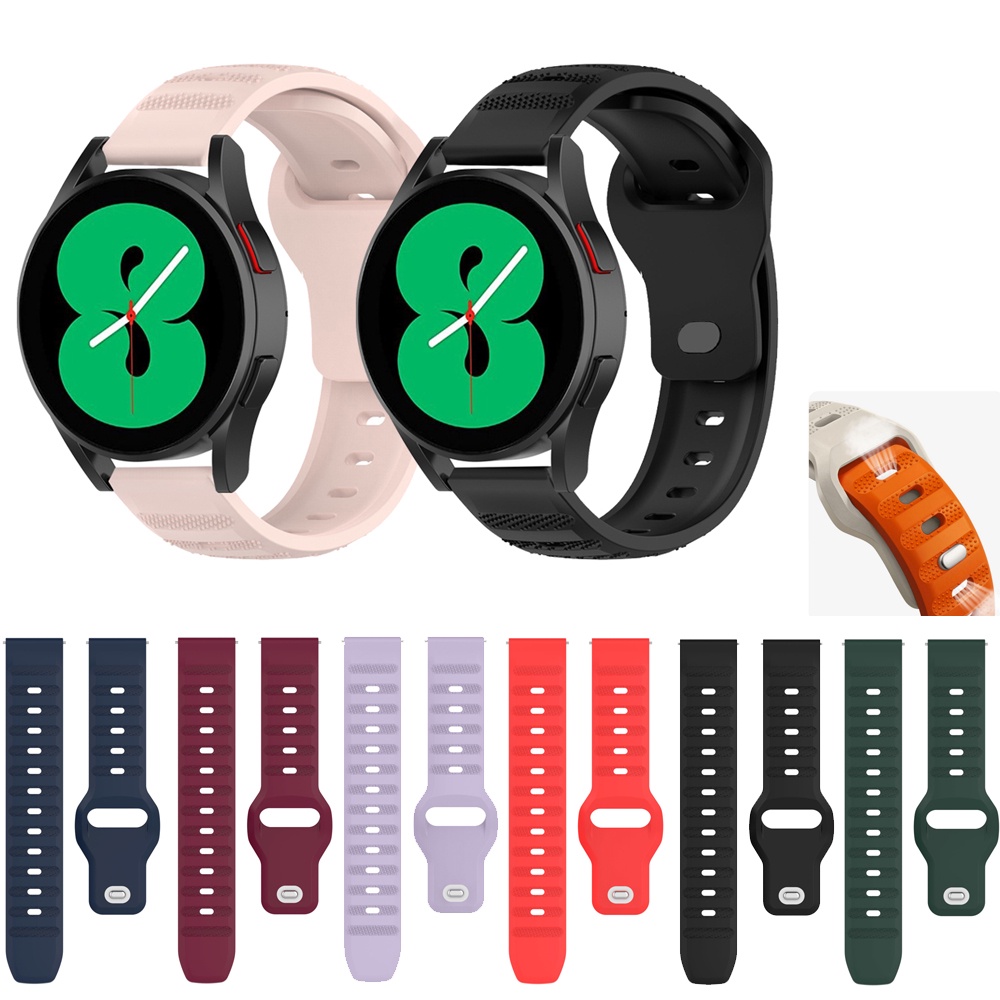 สายนาฬิกาข้อมือซิลิโคน 20 มม. แบบเปลี่ยน สําหรับ Samsung Galaxy Watch 4 6 Classic 43 มม. 47 มม. 46 มม. 42 มม. 40 มม. 42 มม. Galaxy Watch 5 pro