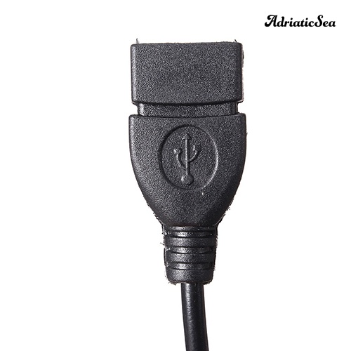 [COD]✪สายเคเบิลแปลงเสียง AUX-in-Jack เป็น USB 2 Type A ตัวเมีย OTG 3.5 มม.