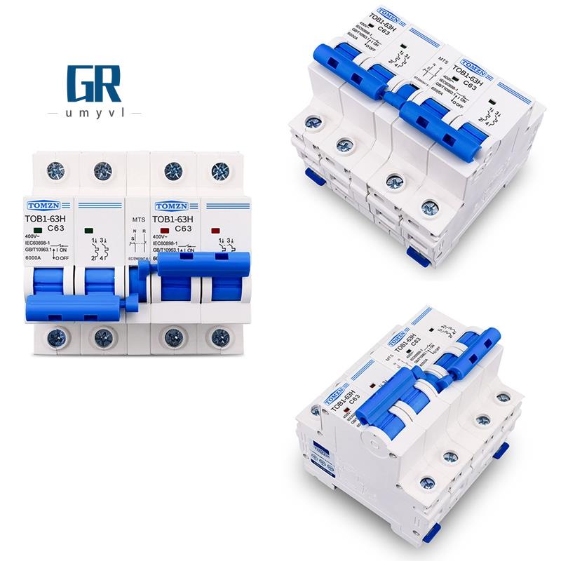 【grumyvl】TOMZN 2p+2p MTS TOMZN AC สวิตช์เบรกเกอร์วงจร MCB 50HZ/60HZ