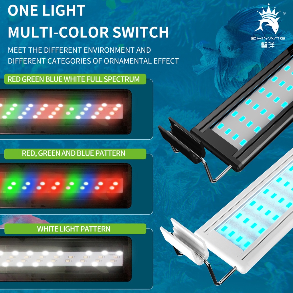 ขาตั้งไฟ LED ขนาดเล็ก เปลี่ยนสีได้ สําหรับติดตู้ปลา โคมไฟตู้ปลา ไฟตู้ปลา